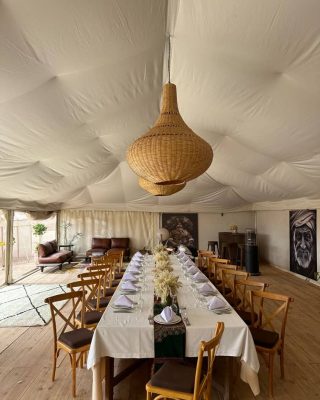 restauration dans une tente berbère durant un séminaire à marrakech